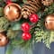Glitzhome® 24"D Christmas Bell, Pinecone & Berry Bow Wreath